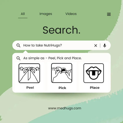 NutriHugs - how to take them, Peel, Pick and Place